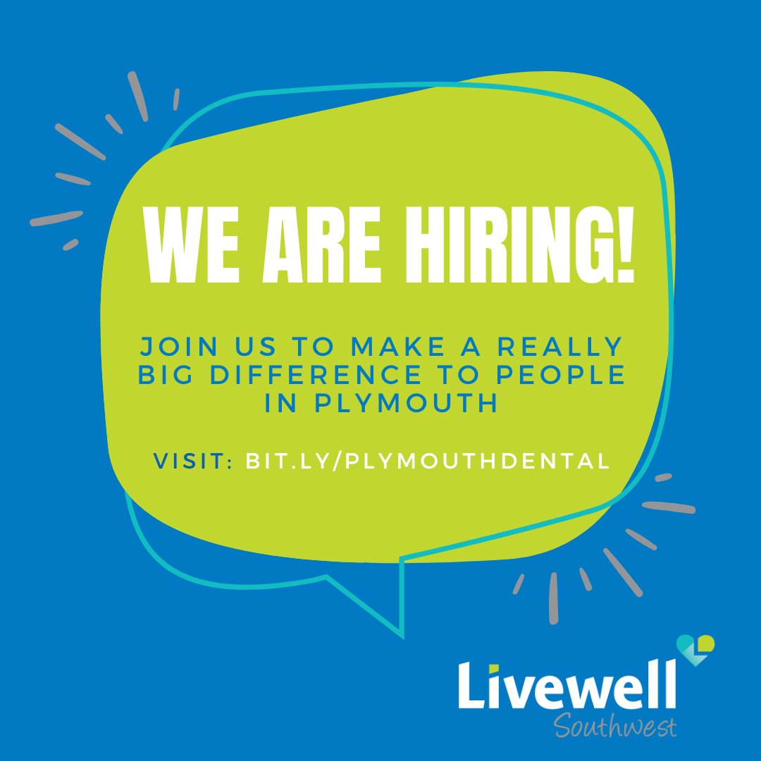 We have some amazing opportunities within our Specialist Dental Service - join us to make a really big difference to people in Plymouth ➡️ bit.ly/PlymouthDental