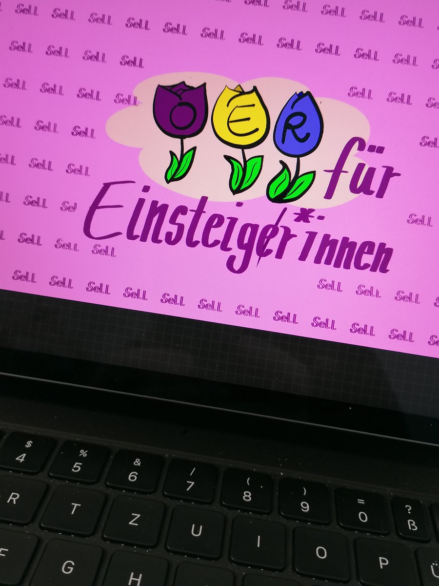 Heute wird es blumig-bunt in unserem Workshop an der @HHU_de - wie gelingt der Einstieg in #OER_de und was sind Möglichkeiten für die universitäre Lehre? @elisab_at und @elpeterico freuen sich auf alles rund um OER!