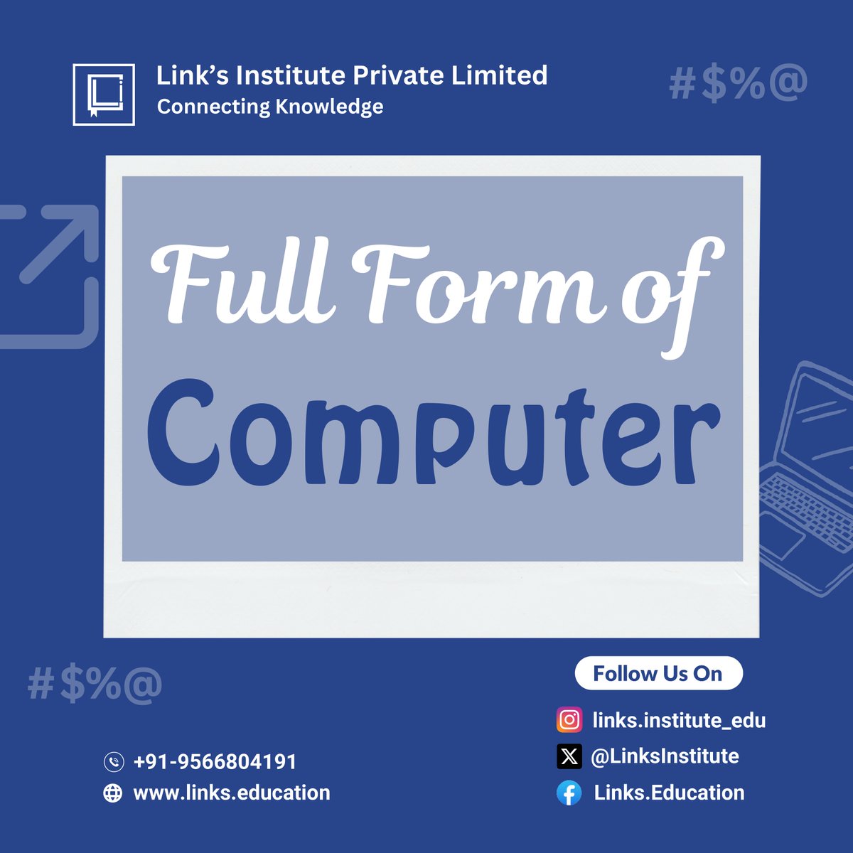 Full Form of Computer__________?Drop Your Answers in Comment Section.

#onlineeducation #onlinehomeschooling #curiosity #enhanceyourpotential #computer