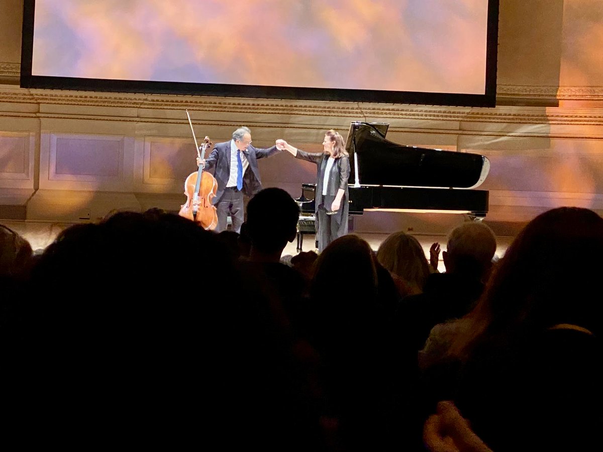 Concert No.7. What an unforgettable night in ⁦@carnegiehall⁩! Just fantastic to return to this iconic and very beautiful venue as part of our 40year collaboration. Treasured memories were made. Next stop Philadelphia! @YoYo_Ma