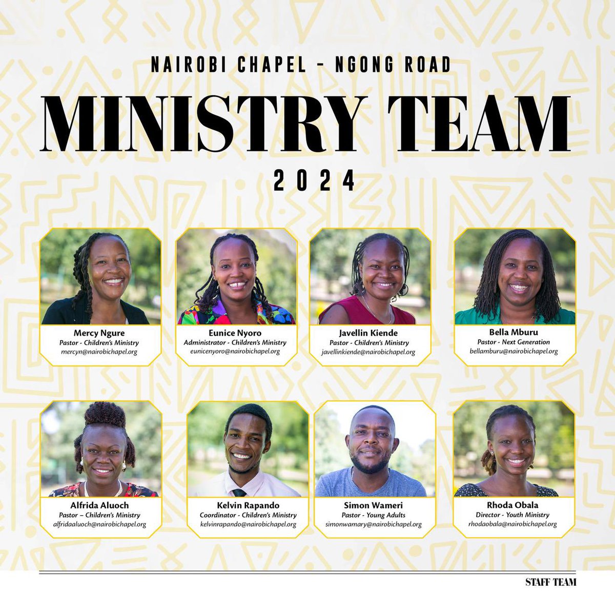 NairobiChapel's tweet photo. Happy Friday Family 👋🏾👋🏾
Meet the Nairobi Chapel Ngong Road Ministry team - a true blessing to the life of our campus & community!
Let’s continue to lift up these servants in the Lord’s vineyard in prayer.
#ItsTime #Teams #OneOnOne #Under18 #Community #Health #CompassMeetsClock https://t.co/oPt6pyvwEr
