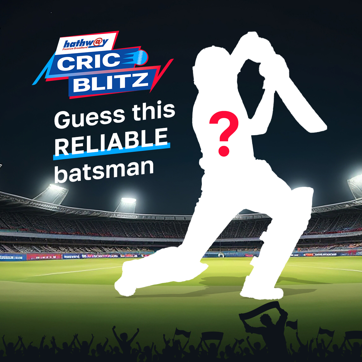 Guess this RELIABLE Batter? Comment below with your answers Hint: No.3 Batsman for India Men’s Cricket Team. #Hathway #Cricket #CricketLover #CricketQuiz #CricBlitz #Quiz #IndianCricketFans