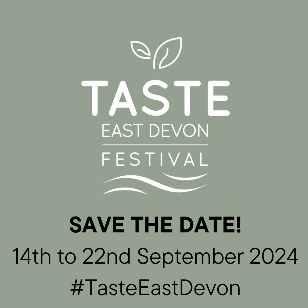 📢 SAVE THE DATE 🗓 We're so excited to confirm this year's festival dates are 14th to 22nd September! 8 days of deliciousness across East Devon. #TasteEastDevon