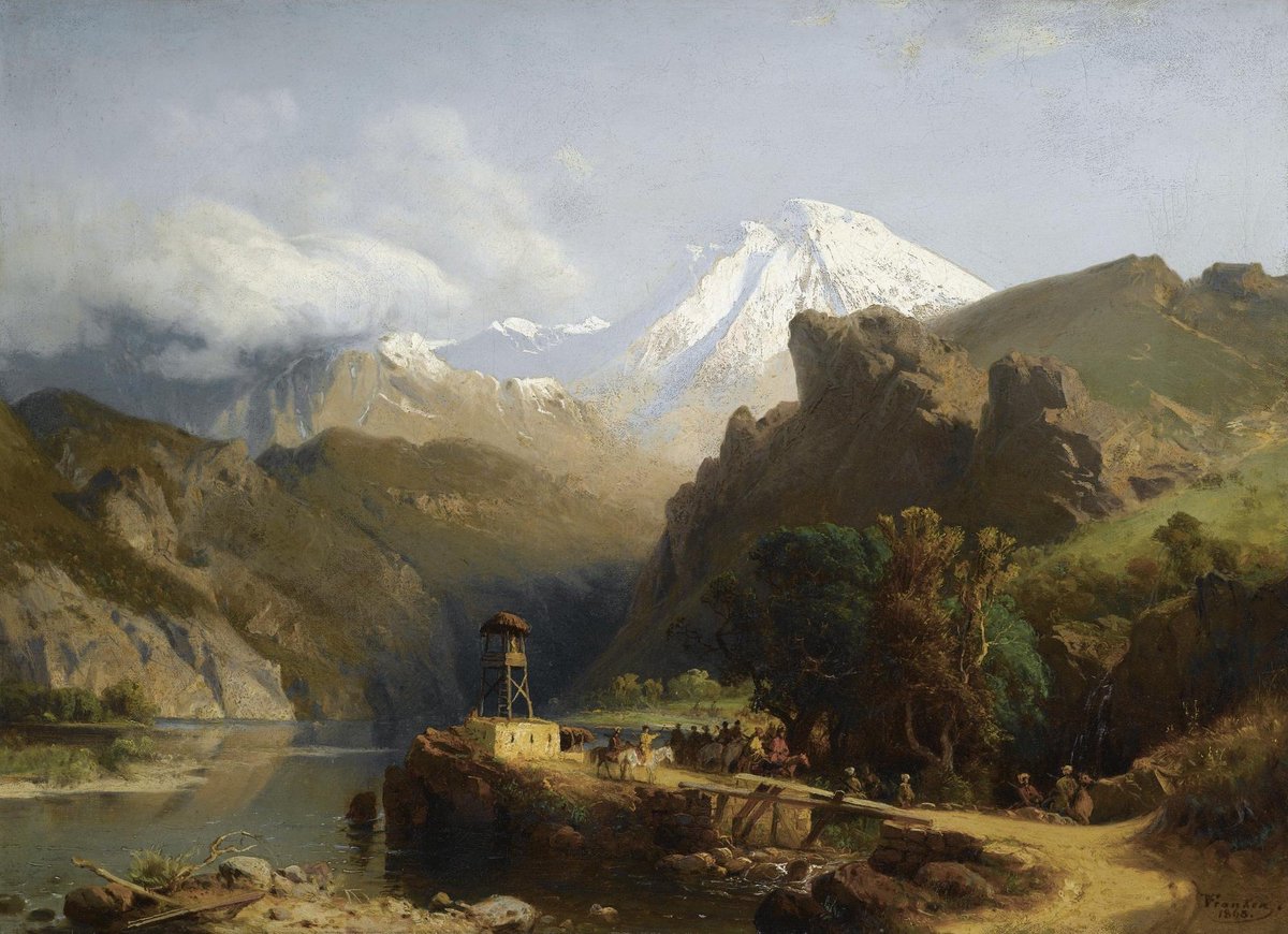 Watchtower in the Caucasus - Paul Franken, 1863
