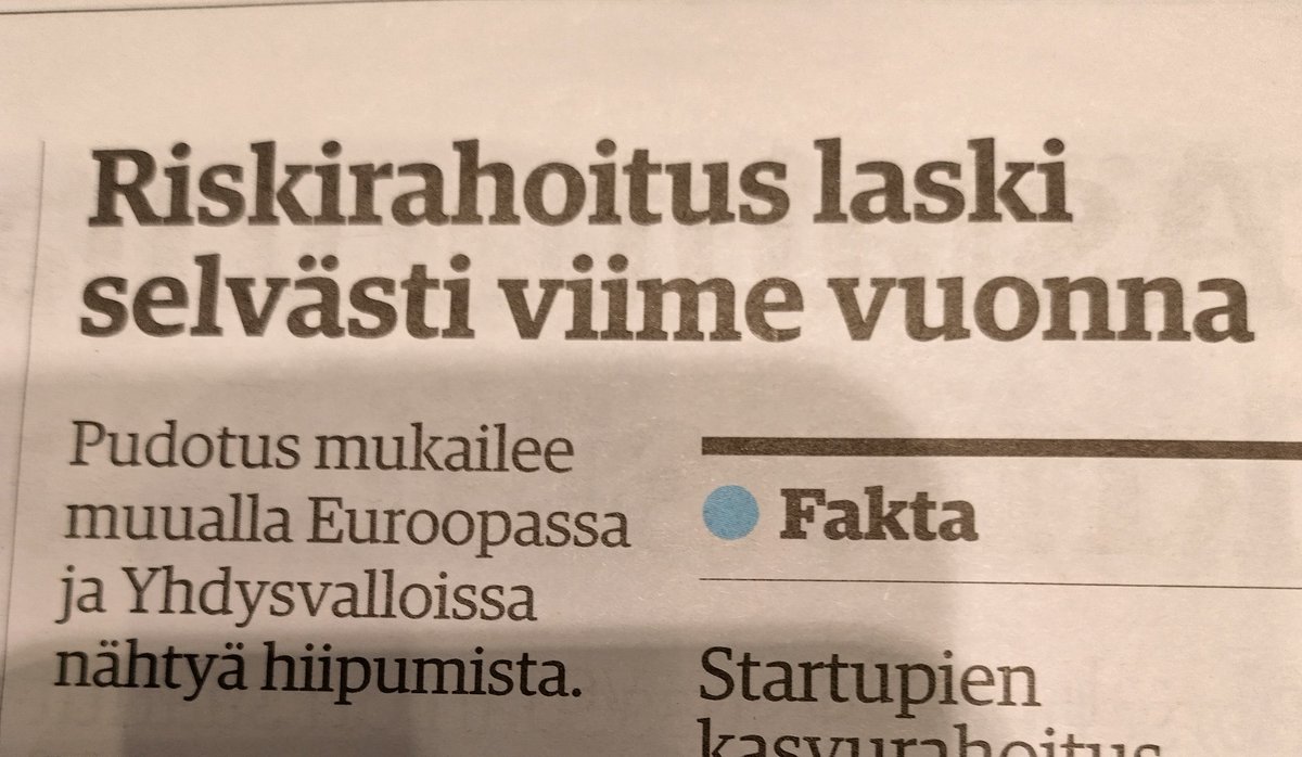VesaHeikkila's tweet photo. Tuottaisiko tekoäly eksaktimpaa talousjournalismia? #talous #tekoäly #startupit https://t.co/EgVNrr9HFl