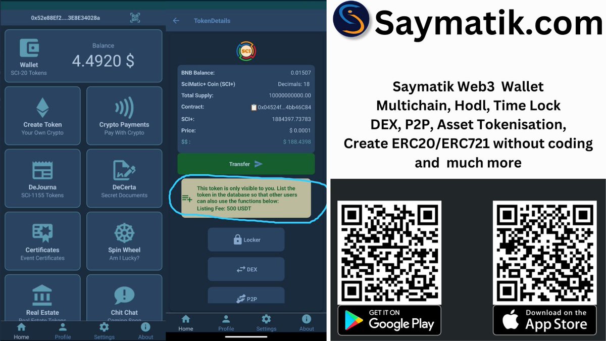 Seamless cross-chain transactions are now at your fingertips! #SaymatikWeb3Wallet, the ultimate solution for managing multiple cryptocurrencies effortlessly. 🔄💳 #CryptoManagement #Blockchain #BlockchainSecurity #CryptoKnowledge