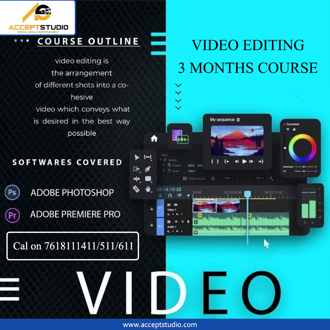 Get The Skill From The Best In Video Editing
We provide only the best to every student. To enroll in accept studios course call on 7618111411/511/611
visit on acceptstudio.com
#Course #Print #AcceptStudioAnimation #AcceptStudioCourses #Course #Learning #JobReady