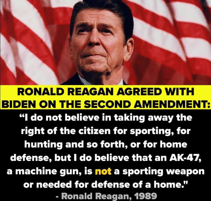 Although I have never voted for any Republican and disagree with them on almost everything, I do agree with one thing that the previous actor president said. Nothing else but this!✊👍 👇👇👇👇