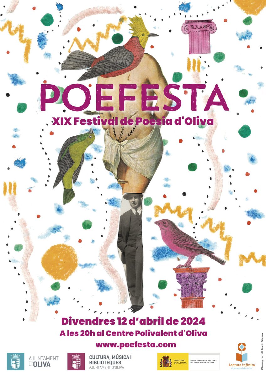 Preparats per la @poefesta? Avui al Centre Polivalent d’Oliva us espera la gran festa de la poesia i, com no podia ser d’altra manera, Estellés estarà ben present.