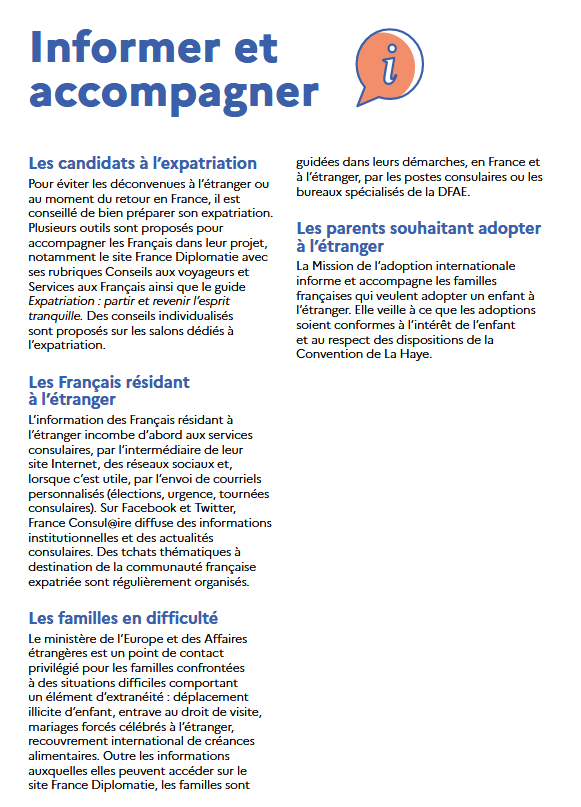 #VendrediLecture | Quel est le rôle des consulats français❓ Mission n°3️⃣ : informer et accompagner les Français à l'étranger. 📚 Consultez notre brochure pour en savoir plus 👇 diplomatie.gouv.fr/fr/services-au… #Francaisaletranger #ServicePublic