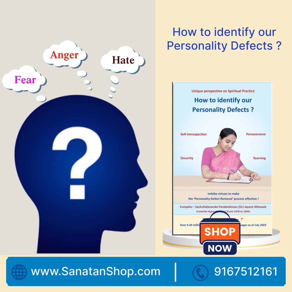 #FridayMotivation While studying our own mind, finding the qualities & personality defects (PDs) that form a part of our character is important. This Text elucidates on the methods used in the PDR process to identify our qualities & PDs. Buy Now @ sanatanshop.com/shop/english-b…