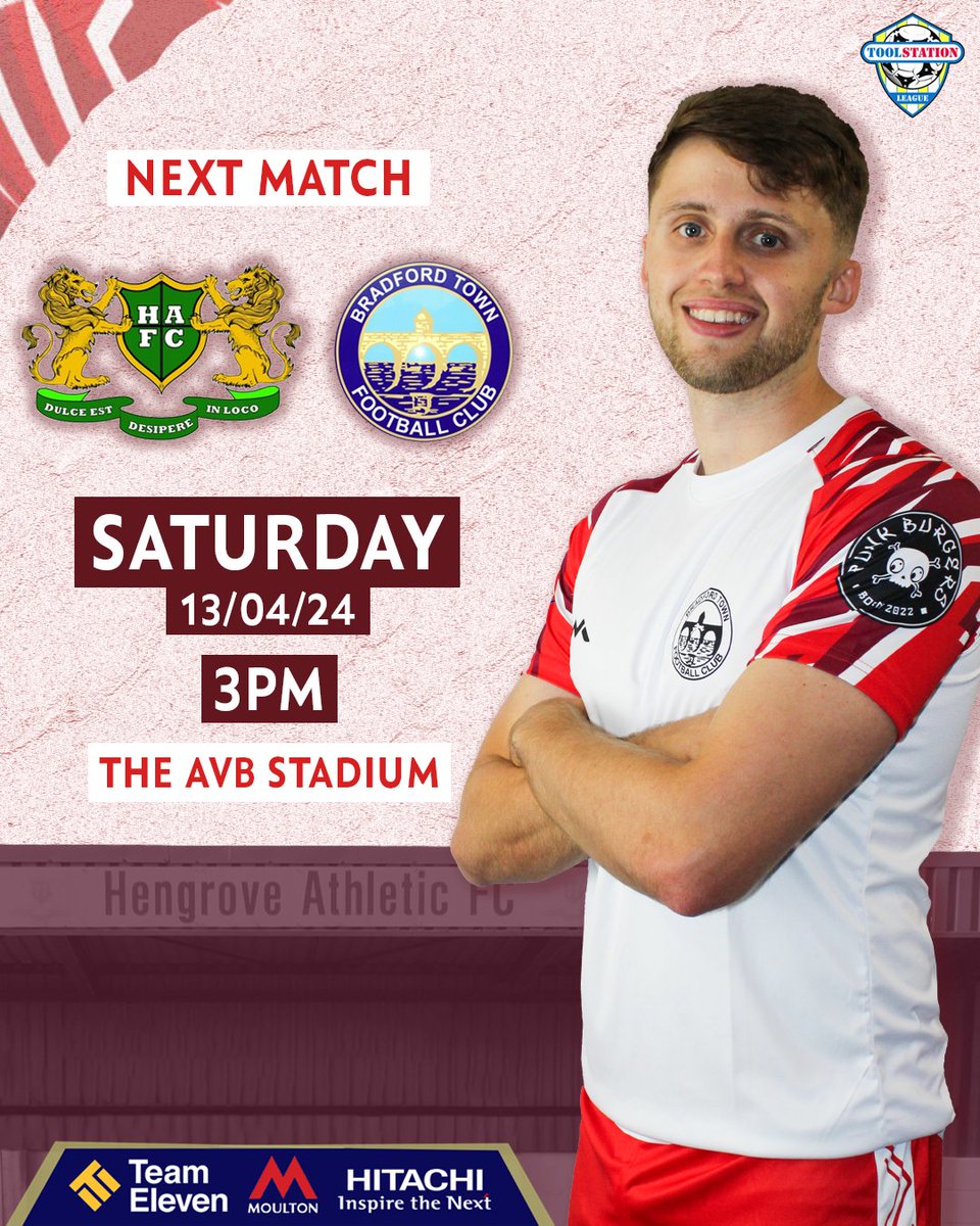 Coming up 🔜 We travel to Hengrove Athletic FC in the Toolstation Western League Division One this Saturday. #HENBTN | #BTFC