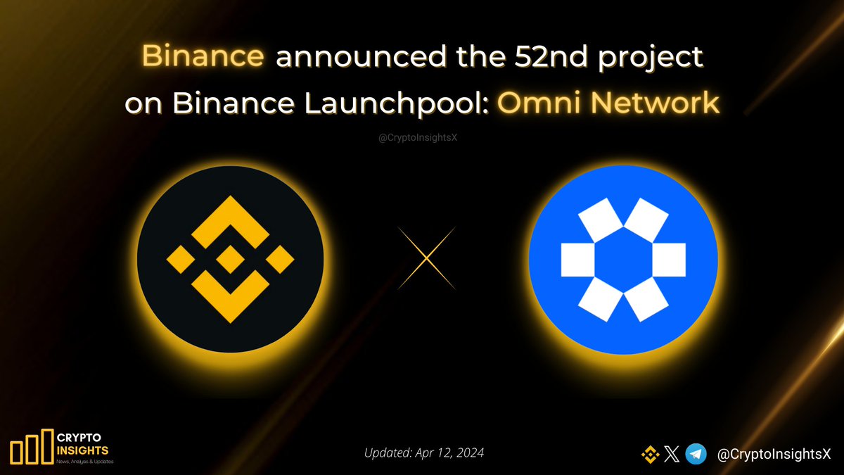 📢 @binance announced the 52nd project on Binance Launchpool: @OmniFDN $OMNI 🔸 Farm $OMNI by staking $BNB and $FDUSD 🔸 $OMNI will be listed on #Binance at 2024-04-17 12:00 (UTC) Omni Network (Omni) is a layer 1 blockchain designed to integrate Ethereum’s rollup ecosystem…