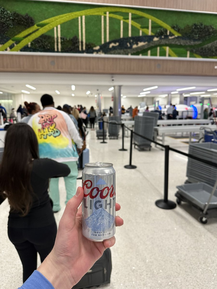 Don’t call yourself a termie fanatic unless you bring a security line beer. Quit my job and bough this flight 40 minutes ago. Welcome to the mf show #beaboutit