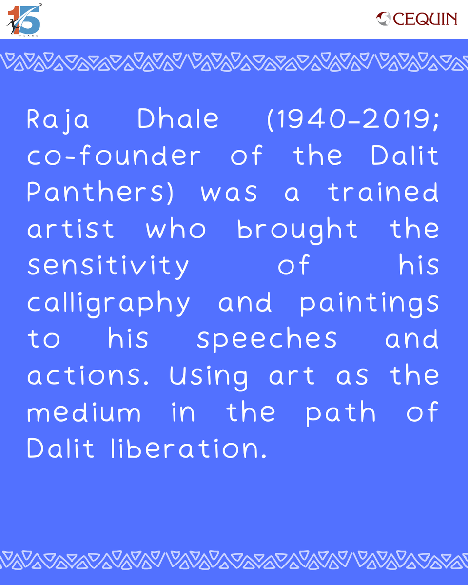 Raja Dhale (1940–2019) wasn't just a co-founder of the Dalit Panthers; he was a visionary who wielded both the paintbrush and the podium in the fight for Dalit rights. #dalithistorymonth #rajadhale #dalitlivesmatter #dalitartists