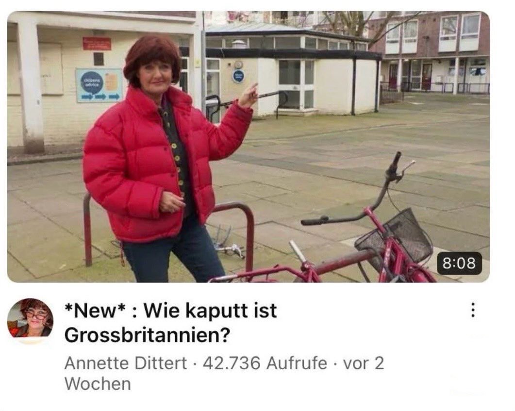 *New*: Annette zeigt auf das kaputte Großbritannien.