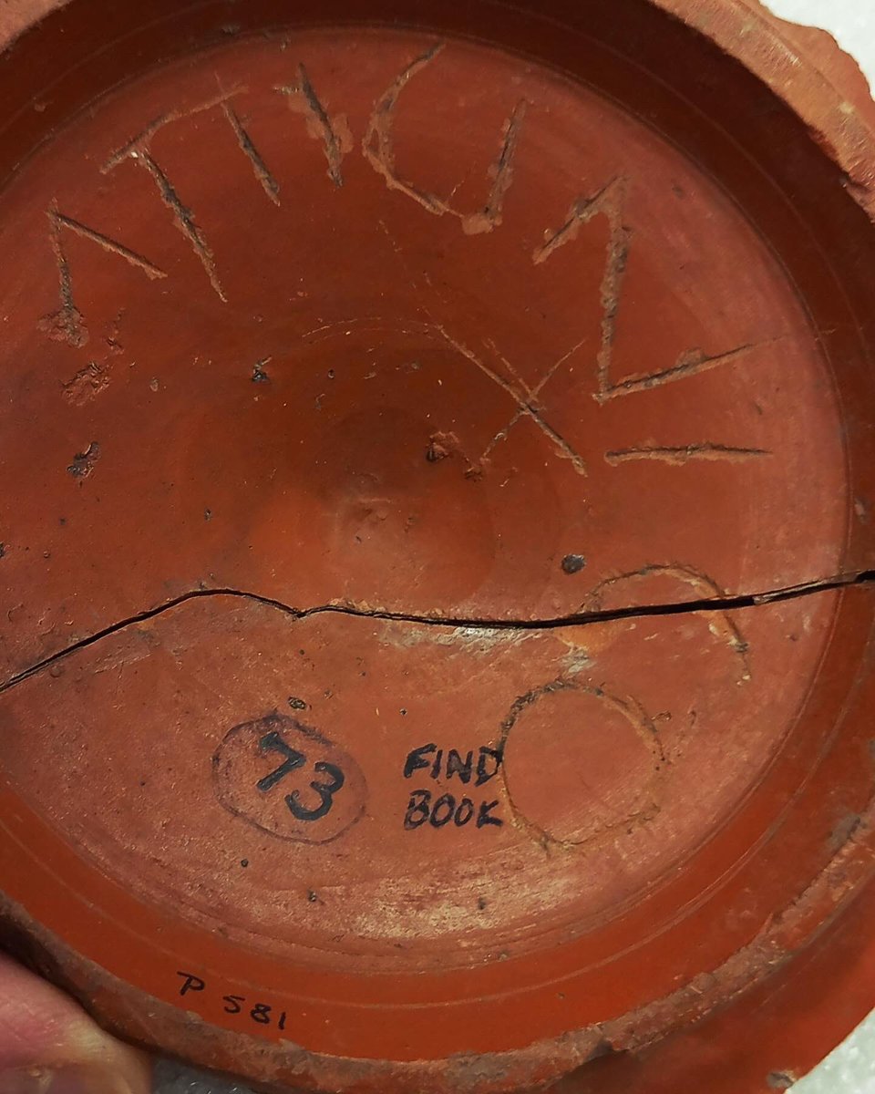 ‘Nico, slave of Atticus' is inscribed on this Samian Ware bowl from Roman Gaul, modern day France, found on Hadrian’s Wall. This week @Tony_Robinson is joined by Richard Hingley & Frances McIntosh @wallcurator to explore #Hadrian’s Wall. 🔗 podfollow.com/1676254046