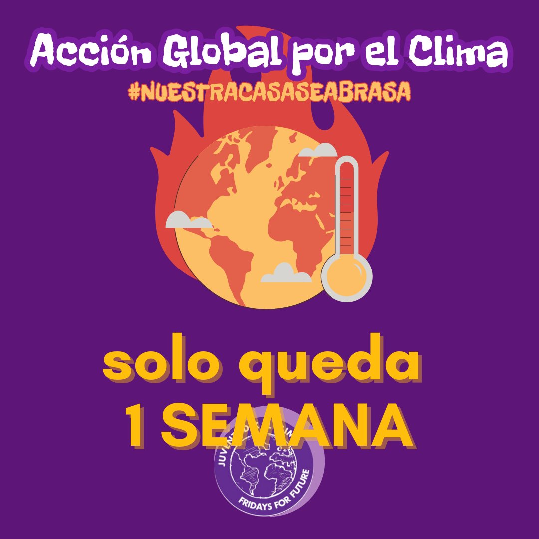 Cada vez queda menos ⏱️ El viernes 1️⃣9️⃣ abril salimos a las calle contra la inacción climática, porqué #NuestraCasaSeAbrasa