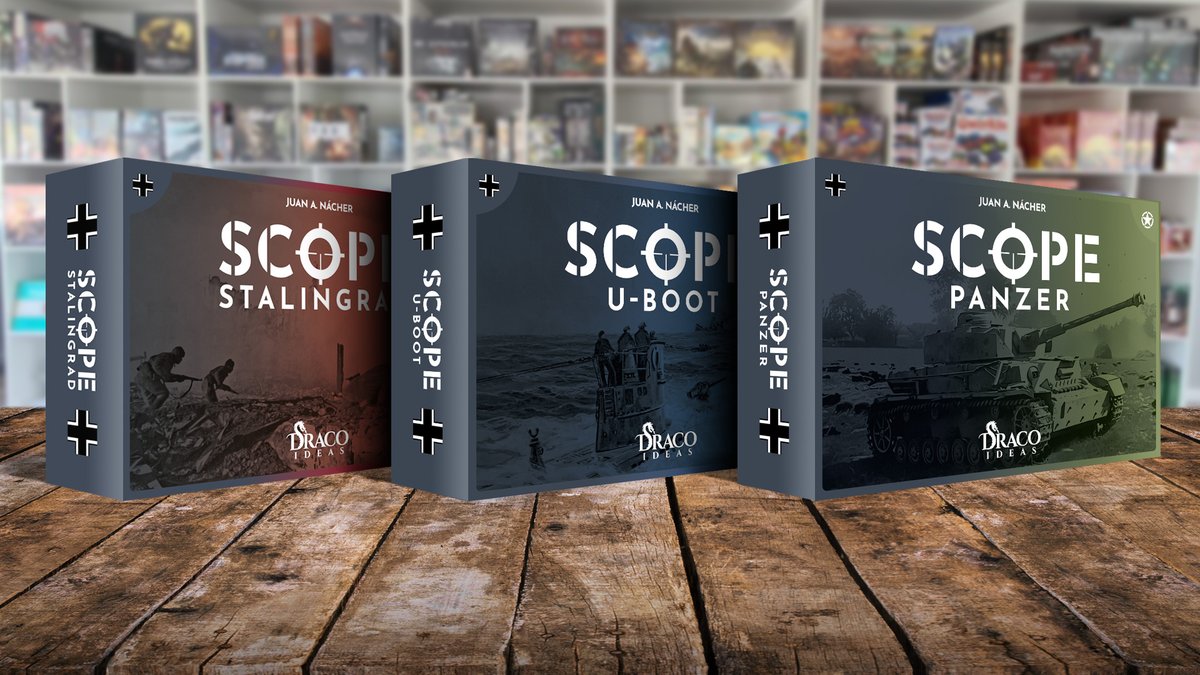 🎯 Trilogía SCOPE 🎯 ❤ Stalingrad 💙U- boot 💚Panzer Sea cual sea tu favorito, lo tienes aquí: dracoideas.com/shop/es/4-scop… #Juegosdemesa #Wargame