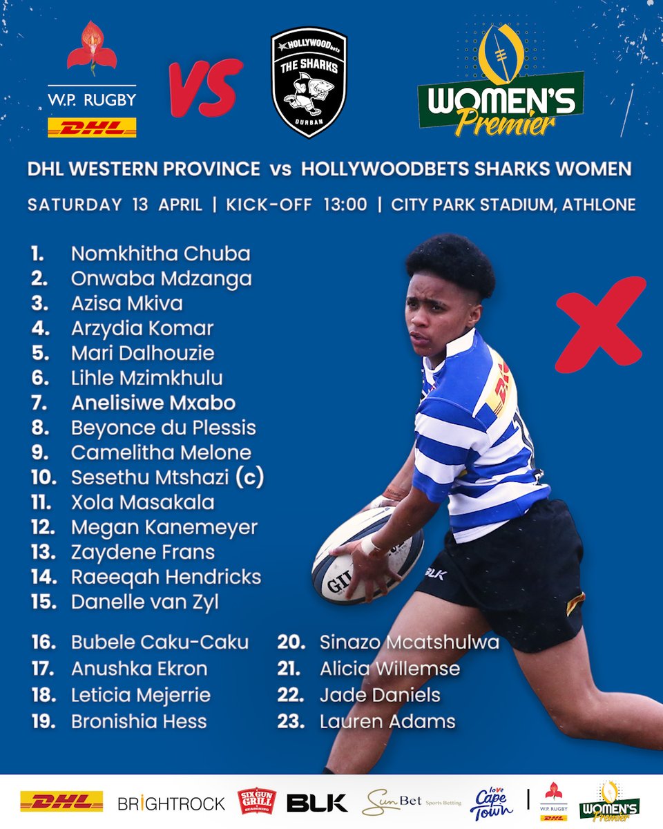 Here is the DHL WP Women's team that will start their season with a coastal clash against Hollywoodbets Sharks Women at City Park on Saturday. #wpjoulekkerding #dhldelivers