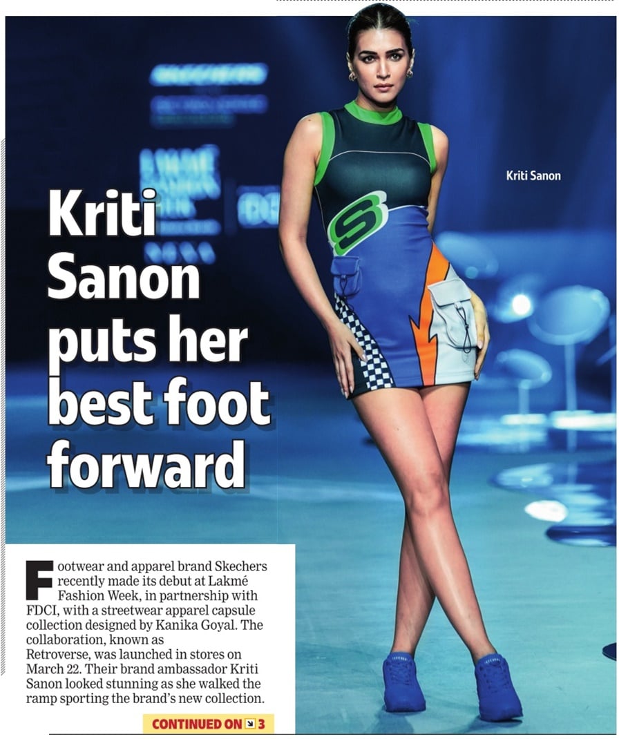 #KritiSanon puts her best foot forward
