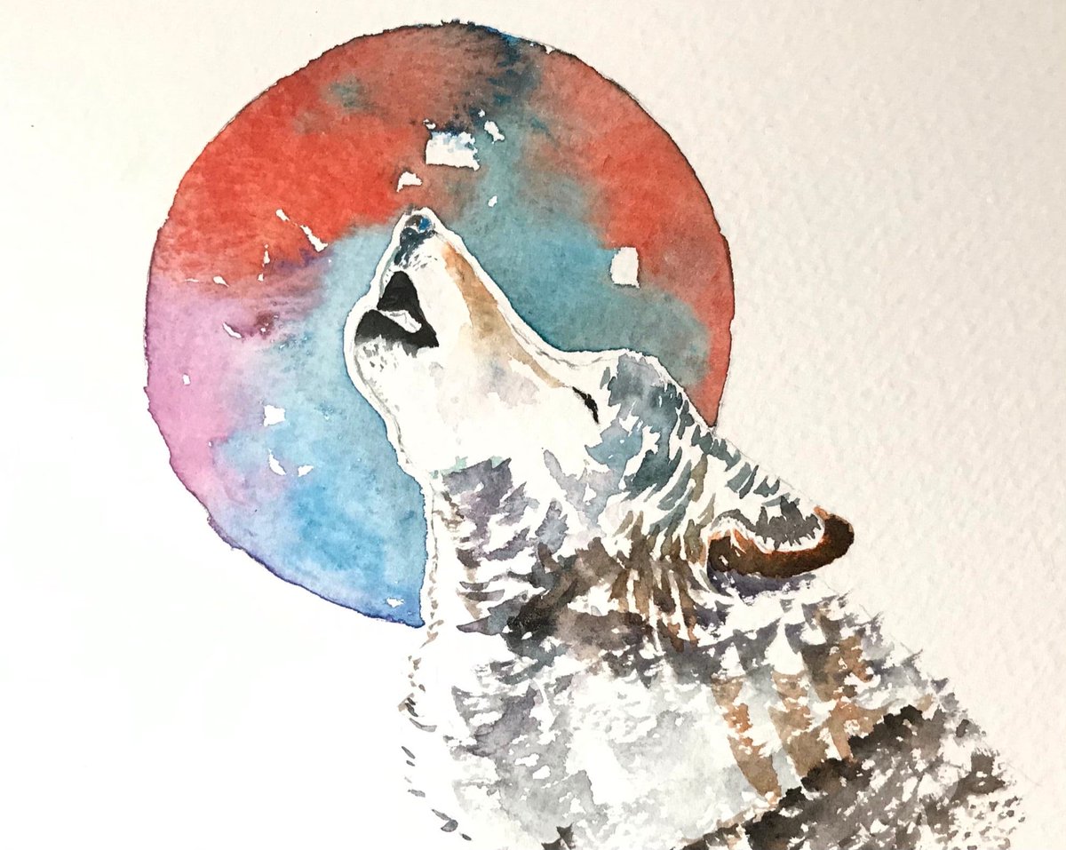 Send this to a Wolf fan and original watercolour print made into a beautiful 6 x 6 handmade card cardsbymormorjan.etsy.com/listing/950927… #EarlyBiz #MHHSBD #SBS #SMILEtt23 #craftbizparty ⁦@TheCraftersUK⁩