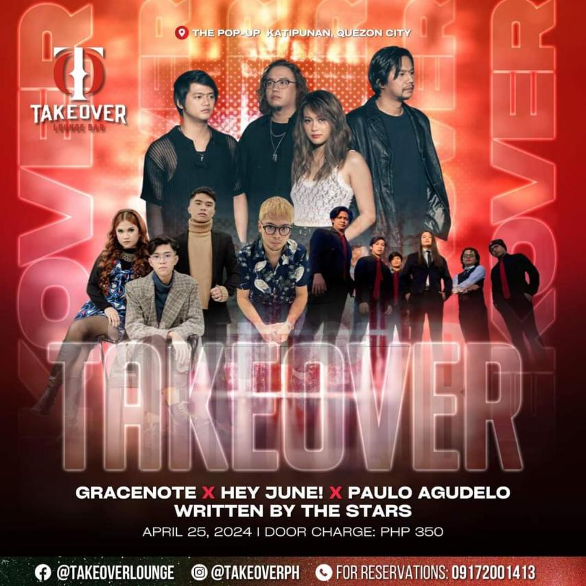 g tayo sa TakeOver Lounge sa Pop-Up Katipunan sa April 25! 💪🏻

#heyjunemusic
#heyjunebargigs
#takeoverloungebar 
#soupstar
#islandrecordsph