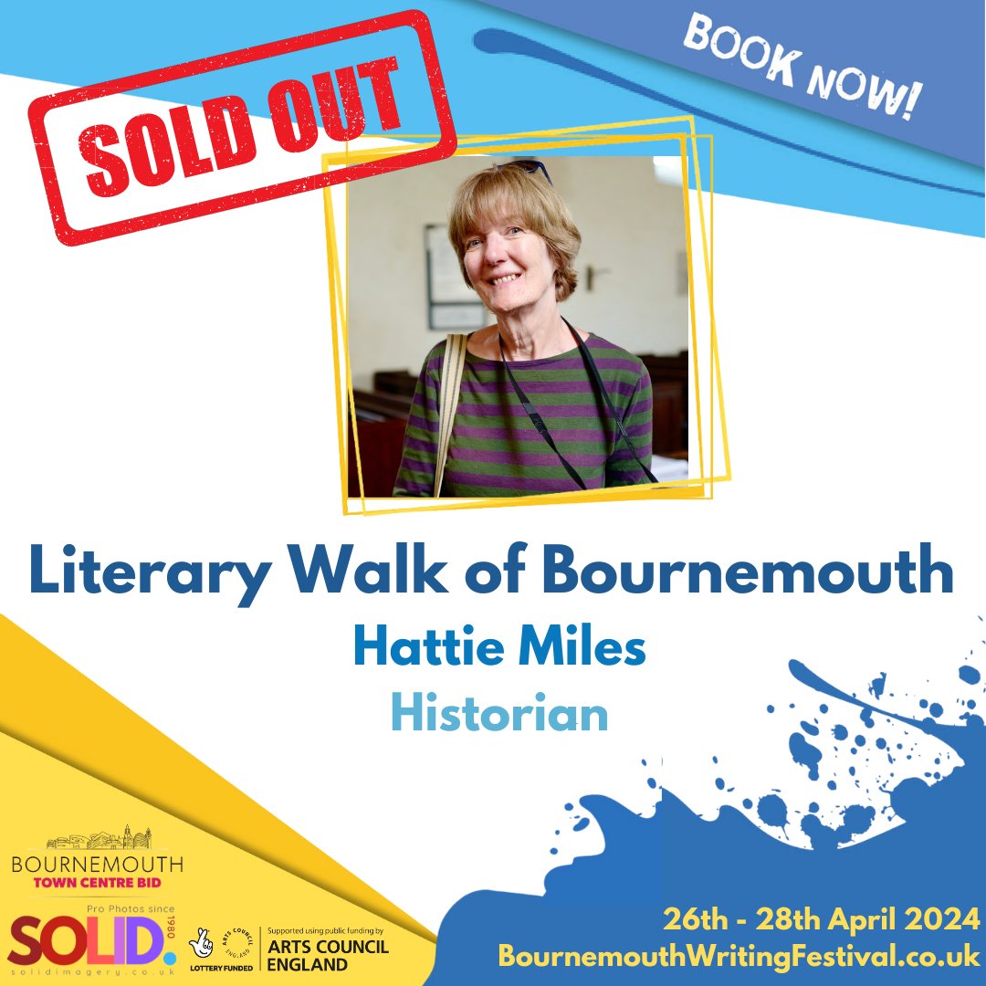 For the second year in a row, Hattie Miles' @redhead262 Literary Walk of Bournemouth is now SOLD OUT! 

Just two weeks to go until the Writing Festival starts! Book your talks and workshops today!

#writingcommunity #bournemouth #dorset #amwriting #writerslife #WritingWorkshop