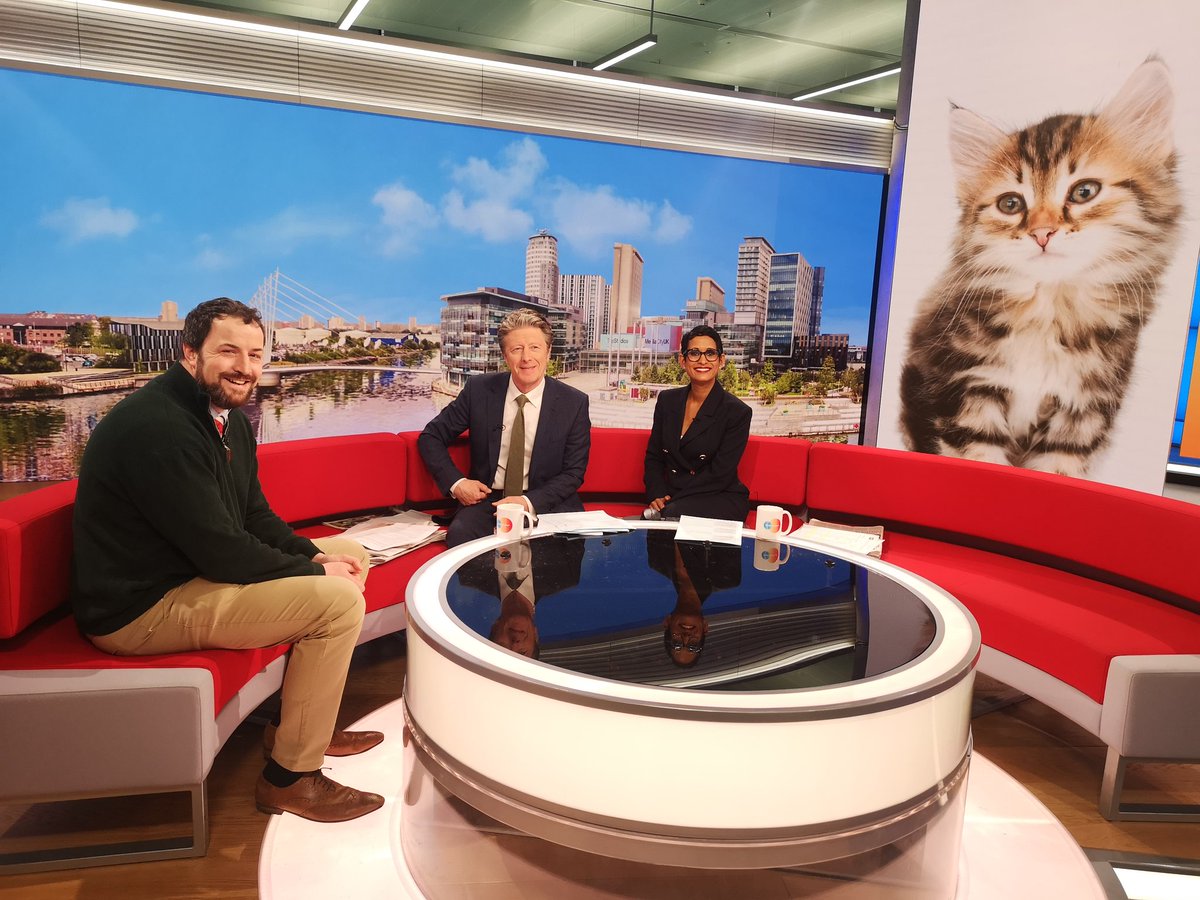 Went outside of my comfort zone this morning... Live TV talking about the new cat microchipping law #vettwitter