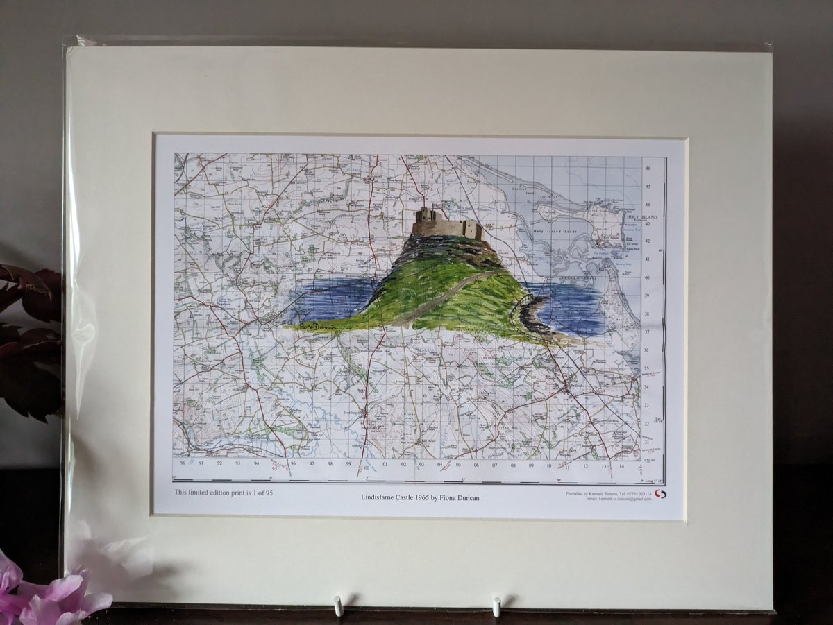 Morning #earlybiz Two of my favourite #VintageMap designs are #BamburghCastle on a 1968 map and #LindisfarneCastle on a 1965 map They make lovely #Gifts for anyone and can be found on my website original-art-prints.sumupstore.com #MHHSBD #LincsConnect #Artwork #Northumberland