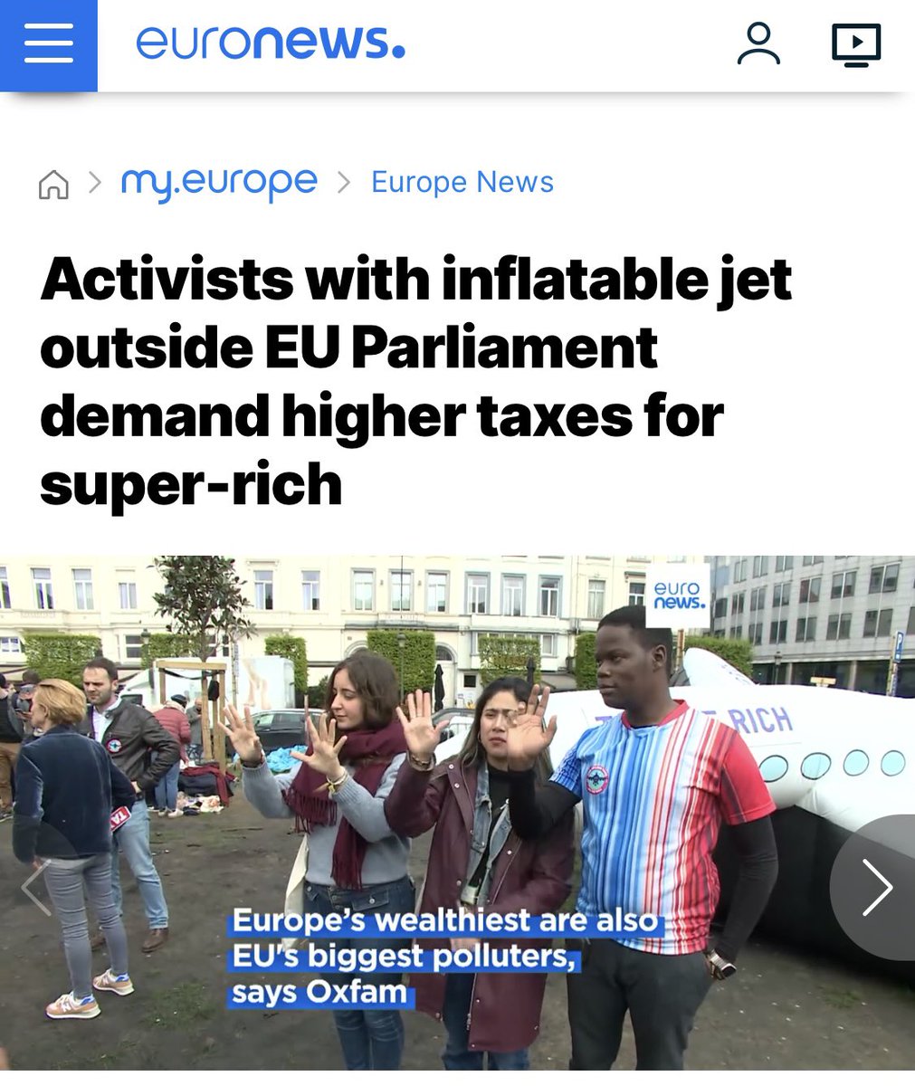 Private jets owned by the super-wealthy contribute significantly to the imbalance in carbon emissions. An @oxfameu report shows that a person from the richest 1 percent emits, on average, 14 times more carbon dioxide (CO2) than a person in the bottom 50 percent. Tax the rich!