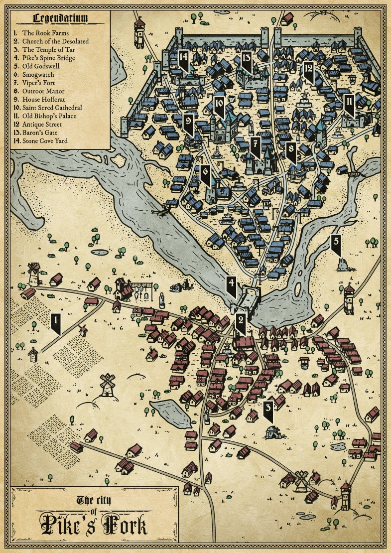 I am working on a new map asset set. This time tackling figurative urban maps.