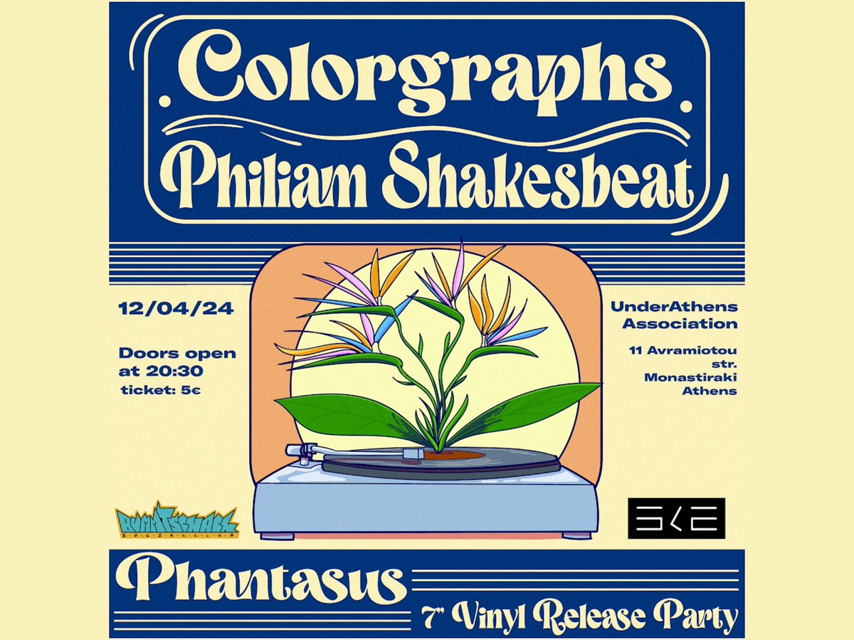 Concert by the 🇦🇹 rap music artist Philiam Shakesbeat and Colorgraphs from 🇬🇷 today on 12 April 2024, 20:30 at Underathens Association (11 Avramiotou str., Monastiraki, Athens) For further information please see: facebook.com/events/2745519… With support of @AustriainGreece