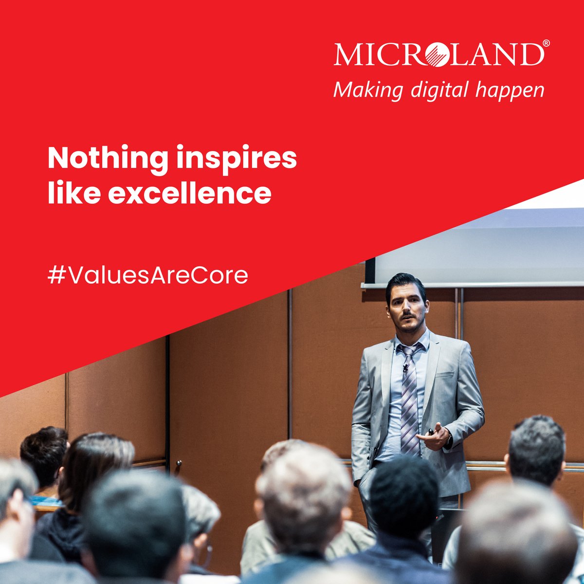 Defining innovation, raising the bar and leading the way to the extraordinary. That’s excellence to us - unmatched in power and limitless in reach. #ValuesAreCore #Microland #Excellence #MakingDigitalHappen #ML35