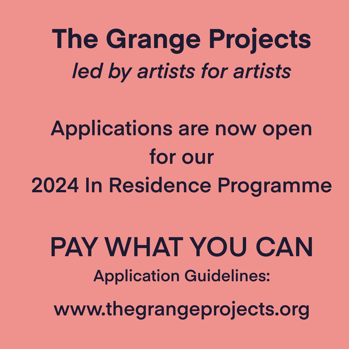 Everyone’s welcome at The Grange Projects. Rolling deadline 15th of each Month. Next Deadline 15 April. #artistopportunity #artistopportunities #artistopencalls #artistinresidence
thegrangeprojects.org/copy-of-applic…