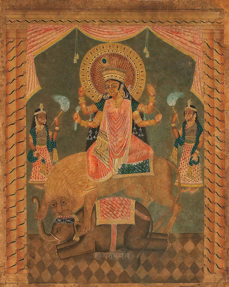 Jagadhatri Devi 🙏🚩
Kalighat Painting
early 20th century