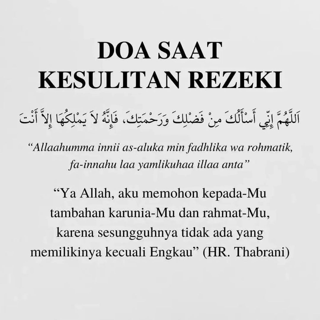 DiaraFathiya's tweet image. Doa saat kesulitan rezeki🤲