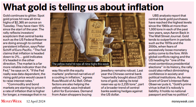 #Gold - a nice little inflation relationship article