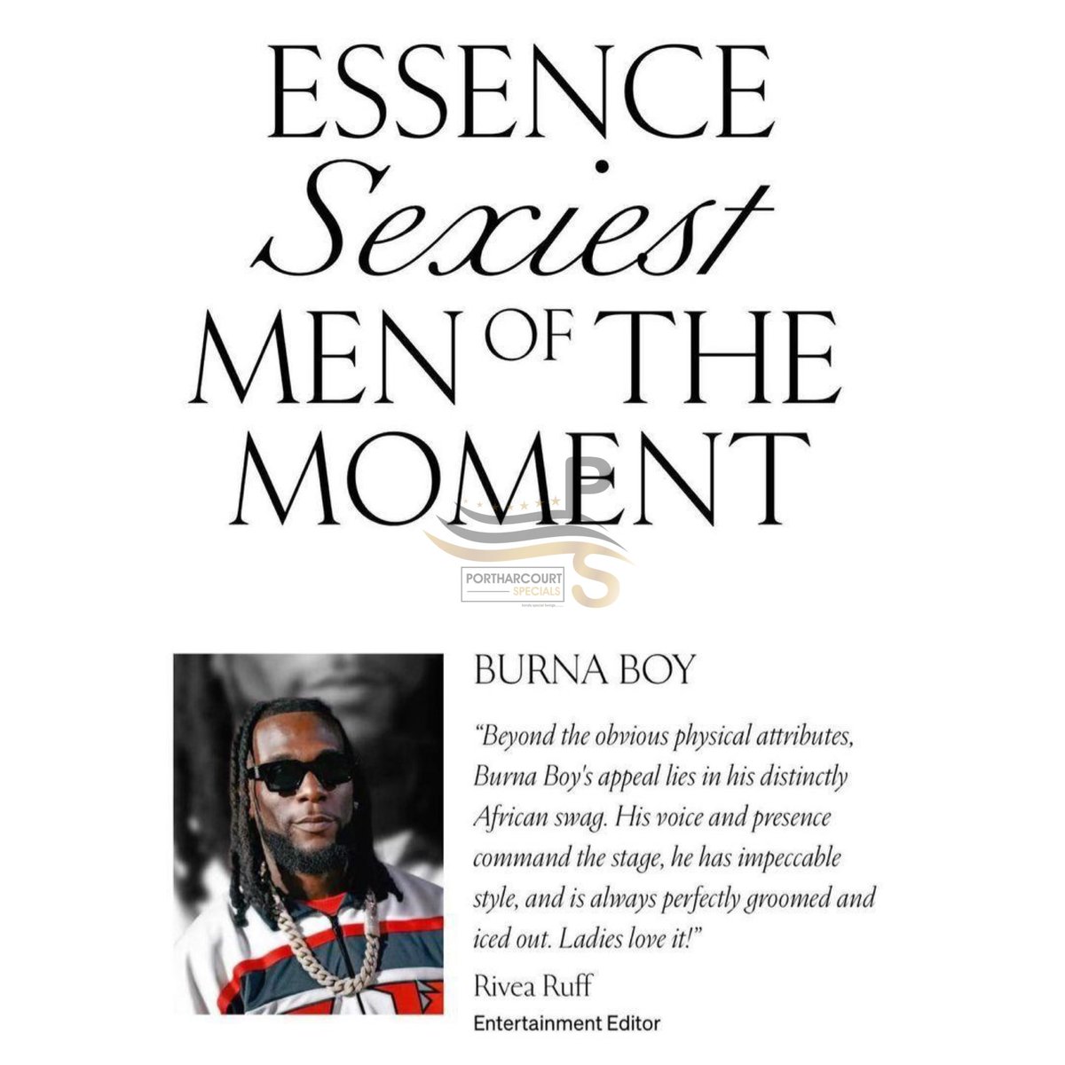 Singer, Burna Boy listed among Essence’s Sexiest Men Of The Moment.