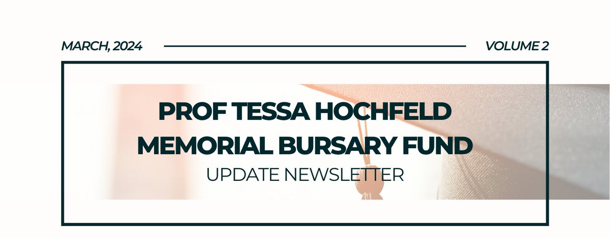 Honouring Tessa Hochfeld's commitment to social & gender justice, the Prof Tessa Hochfeld Memorial Bursary Fund sustains her legacy by supporting Master's students whose research aligns with her passions. Meet our latest recipient in our annual update 🔗bit.ly/3vNv5A0