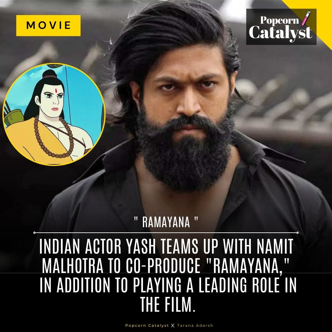 🍿: Indian Cinema 
🚨: Ramayana 

🌟  Indian actor Yash (of #KGF)  Teams Up with Namit Malhotra to Co-Produce 'Ramayana'

🌟 This collaboration between #NamitMalhotra, CEO of Prime Focus, and actor #Yash, CEO of Monster Mind Creations. Together, they are embarking on an ambitious…