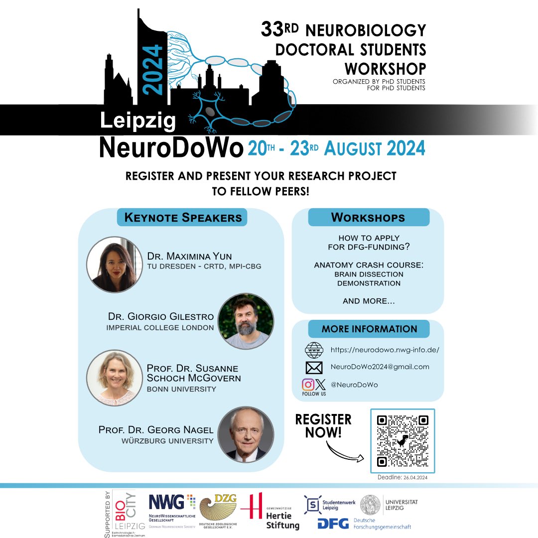 🚨Please RT: don’t forget to register for NeuroDoWo 2024 @UniLeipzig ! Registration deadline is approaching. Check our website for more information.