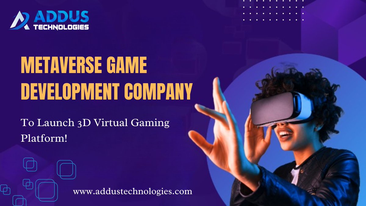 Get into the world-beating atmosphere of the game with our cutting-edge technology development! Construct, traverse, and link worlds with no bound to your imagination as a guide. 

Explore More - addustechnologies.com/metaverse-game…

#MetaverseGaming #VirtualWorlds #GameDev #FutureOfGaming