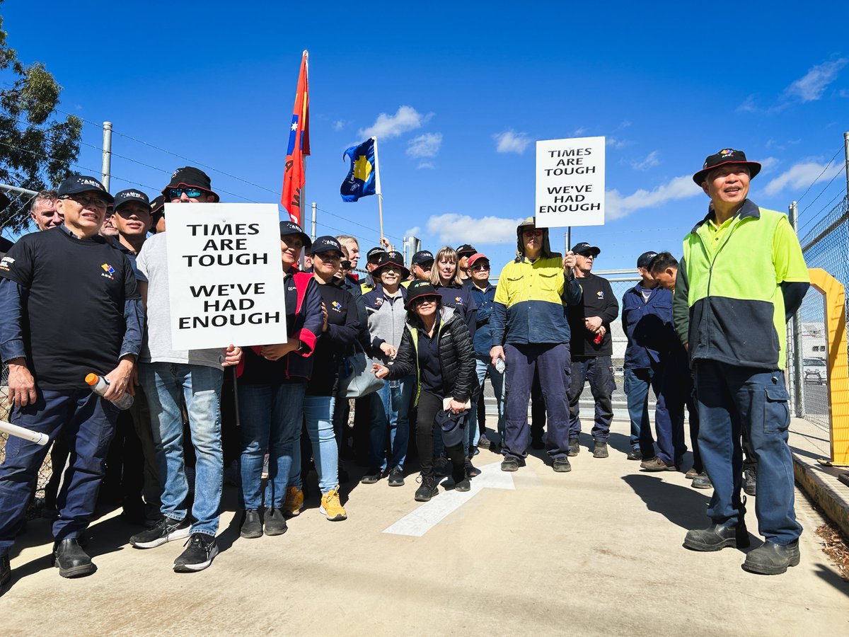 Workers at Electrolux's Adelaide factory walked off the job today, a last resort as the company tries to short-change them. They've already twice voted down the substandard agreement that comes with restrictive conditions around when they can take leave.