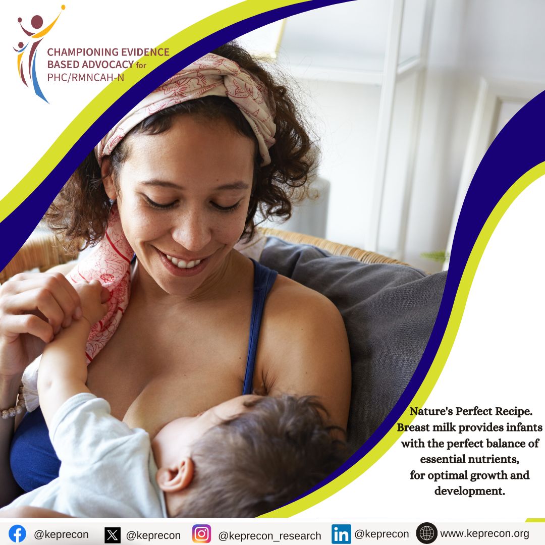 The perfect nutrition for infants is found in breast milk, which contains vital nutrients and enzymes that aid in ideal growth and development. It presents a blend of proteins, fats, carbohydrates, vitamins, and minerals essential for a baby's health. #CEBA #PHC #RMNCAH+N