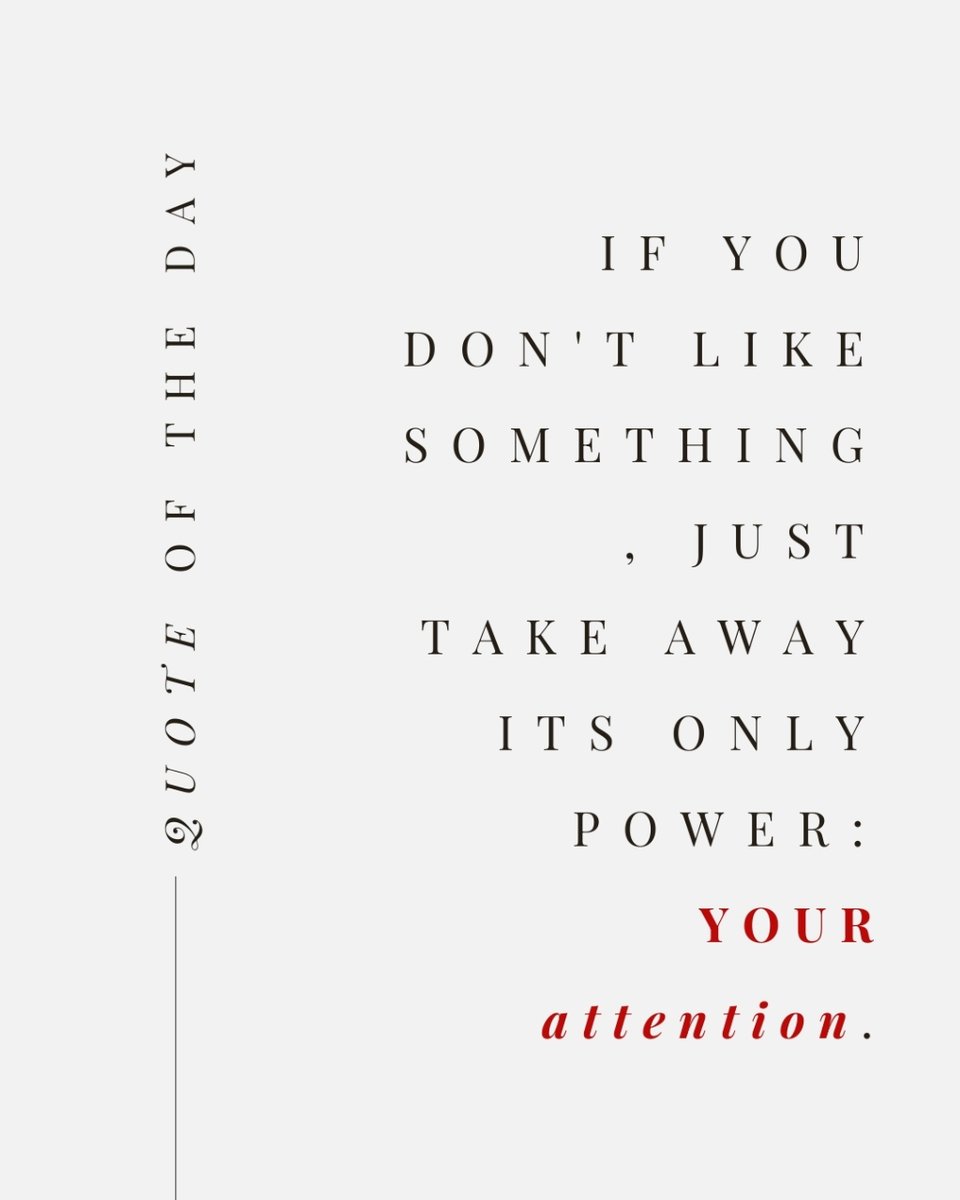 ForCocktailSake's tweet photo. If you don't like something, just take away its only power: YOUR attention.

#formediasake #coachingforwomen #workfromwhereever #businessgrowthstrategy #socialmediastrategy #beyourownboss https://t.co/n7tvY16uT2