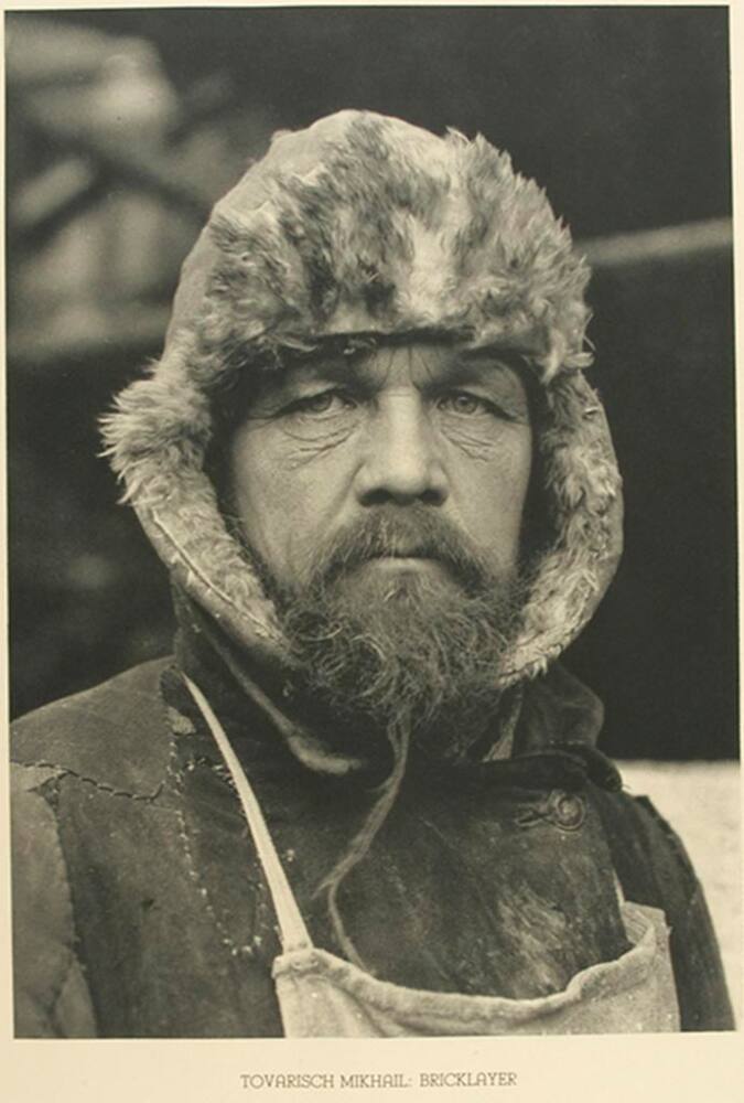 Tovarisch Mikhail: Bricklayer, Siberia, 1931 (photo by Margaret Bourke-White)