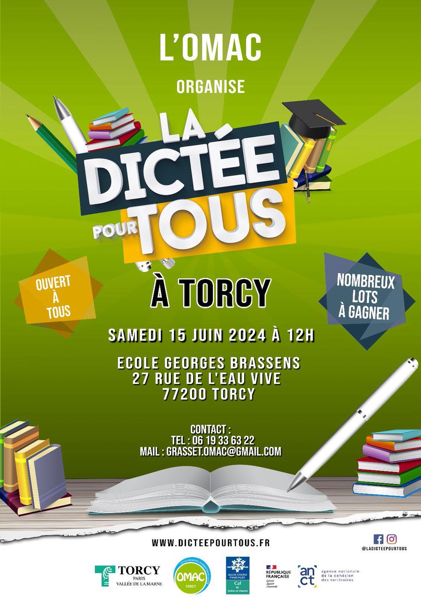 📝 Nous sommes heureux de vous convier à une nouvelle édition de la #dicteepourtous , accompagnée d’une #remise de prix. ➡️ #Exclusivité : Les gagnants seront conviés à la grande finale nationale #dictéepourtous dicteepourtous.fr #dictee #dicteepourtous #dicteedesjeux