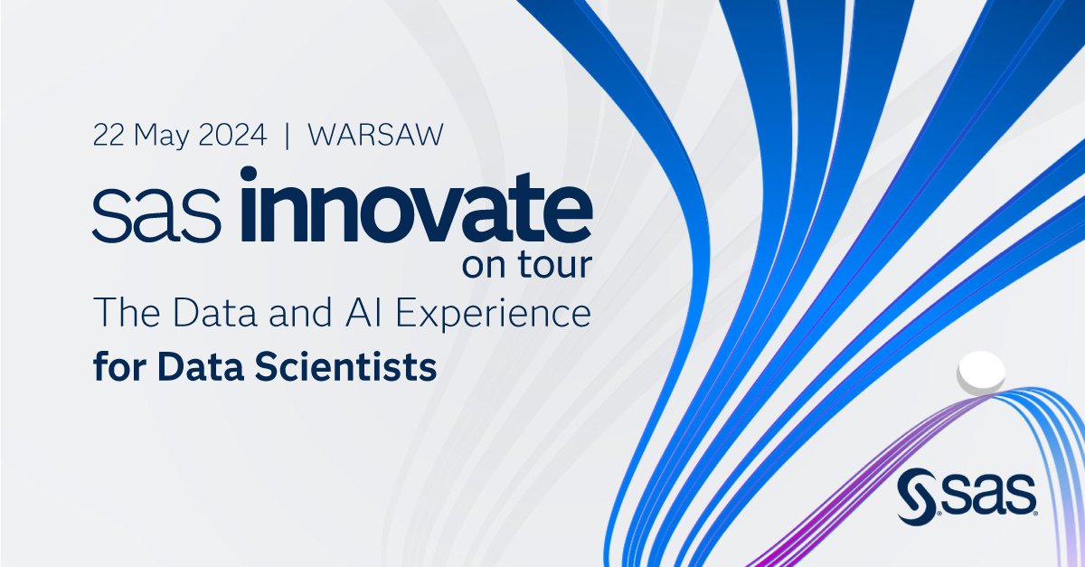Agendę drugiego dnia konferencji SAS Innovate on Tour w Warszawie przygotowaliśmy z myślą o specjalistach data science, programistach, analitykach, deweloperach i ekspertach biznesowych, którzy poszukują wiedzy i inspiracji w obszarze analityki i AI. 2.sas.com/6019wYyzz