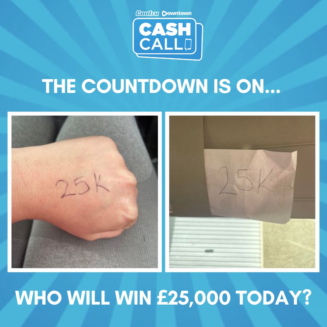 Don't miss your chance to win big this weekend with the Cool FM Downtown Cash Call! 🤞 📲 💰 There's still time to enter 👉 winhappy.me/3xyKRPx